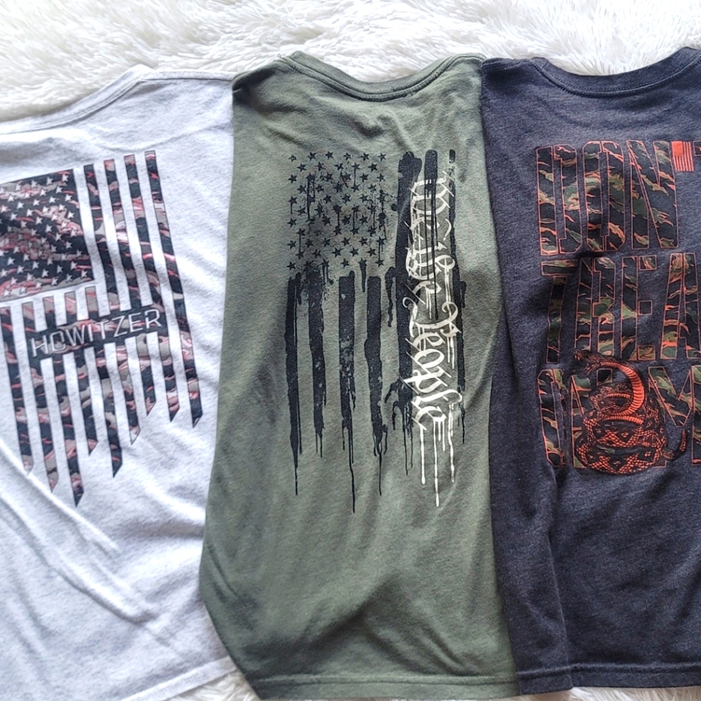 Kids Short Sleeve Bundle- 3 Shirts Sz M